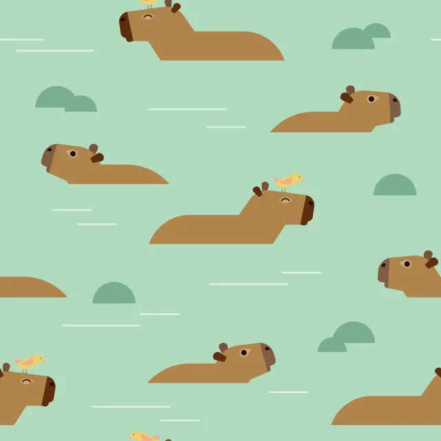 Servietten Capybara Familie