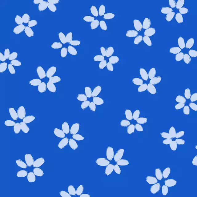 Tischset Gänseblümchen blau 2