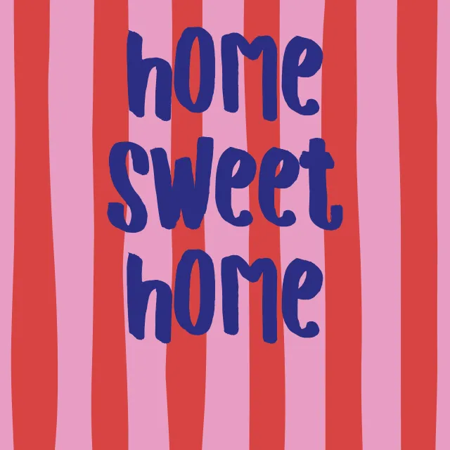 Sitzkissen home sweet home rot pink