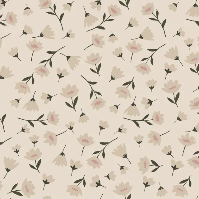 Raffrollo Kleine Blüten hell