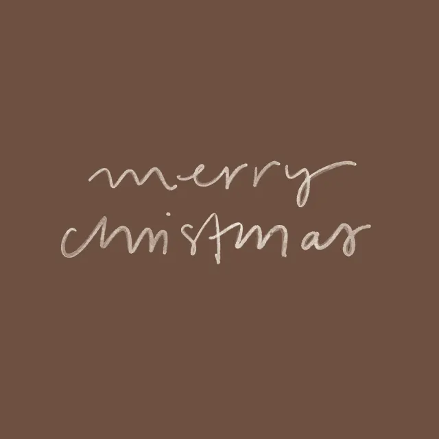 Kissen Merry Christmas braun