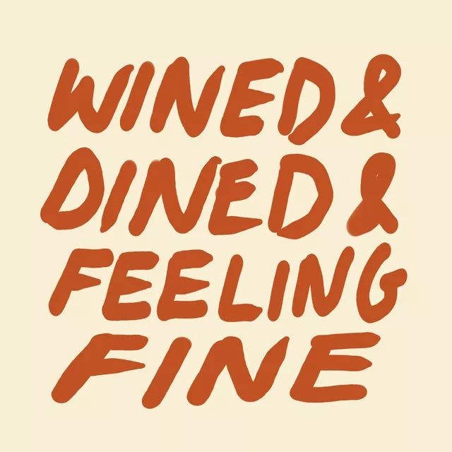 Sitzkissen Wined & Dined & Feeling Fine