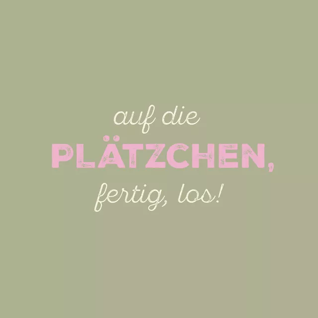 Kissen auf die Plätzchen fertig los