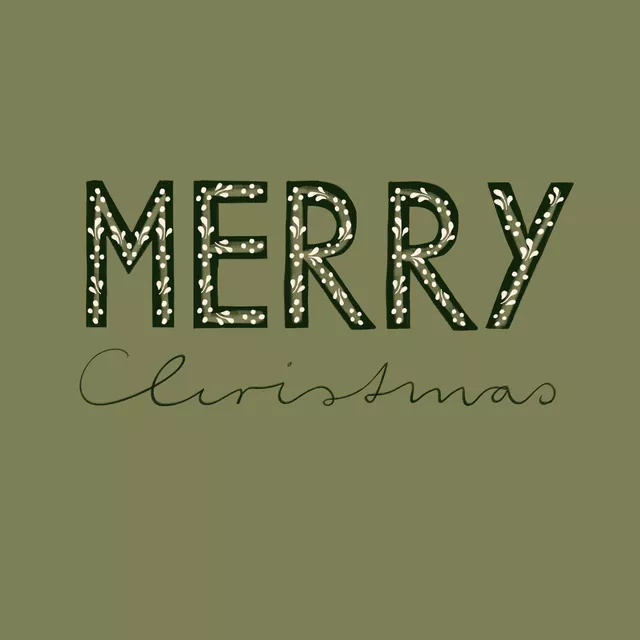 Geschirrtücher Merry Christmas Grün