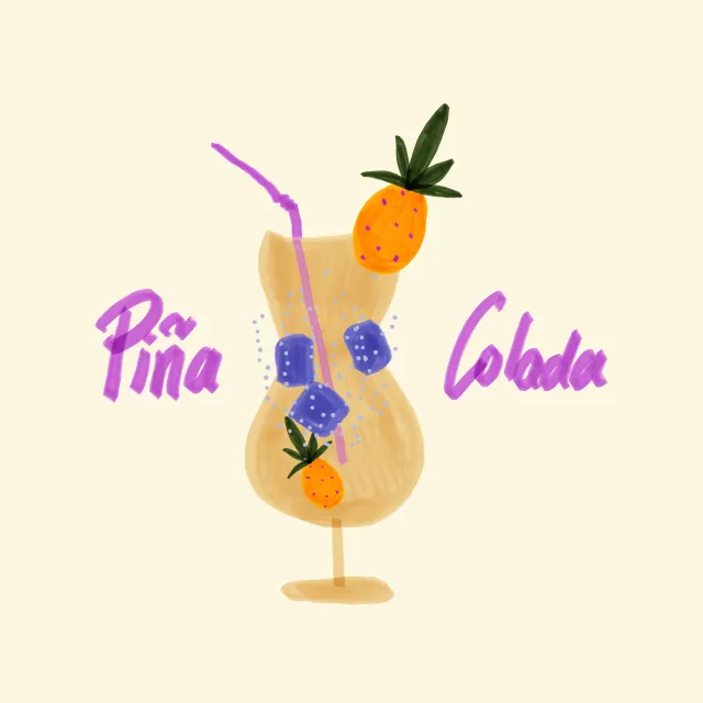 Bodenkissen Piña Colada Typo