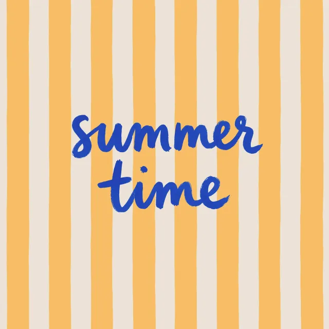 Kissen Summer time Streifen blau