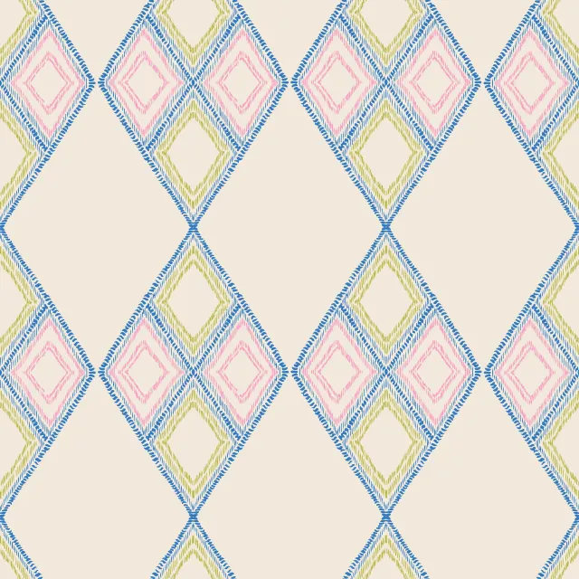 Raffrollo Diamond white blue