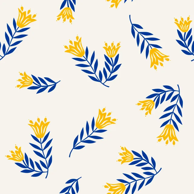 Bodenkissen Muster Folkart Blumen