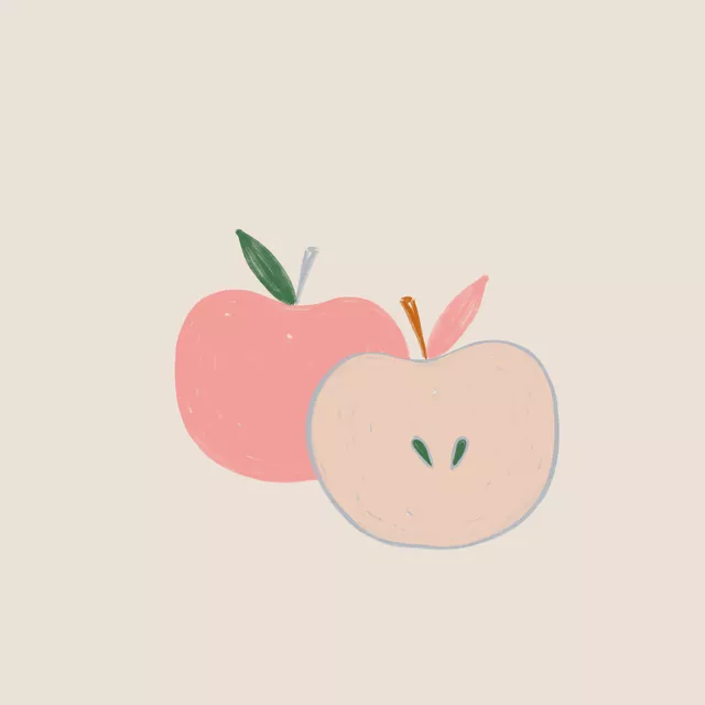 Kissen Apfel Duo rosa