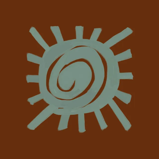 Kissen Swirl Sun Teal