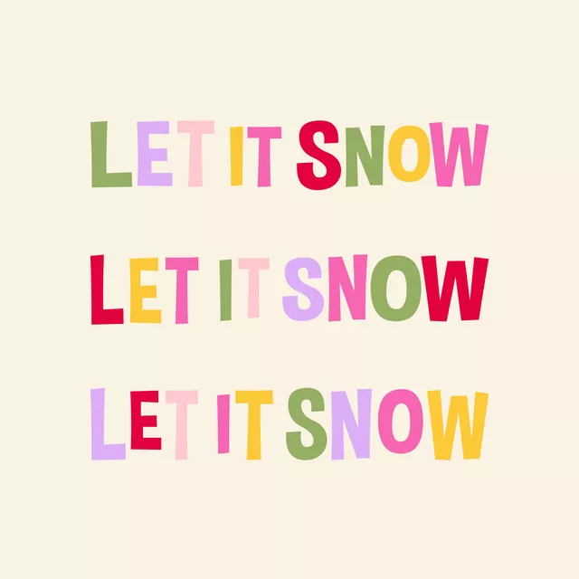 Kissen Let It Snow beige