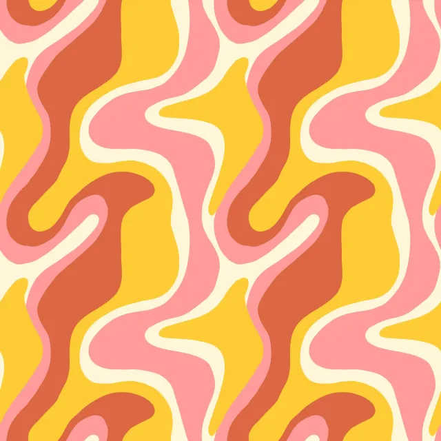 Kissen Wave Retro Summer Pattern