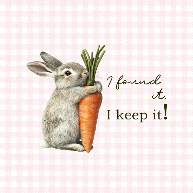 Sitzkissen Ich behalte meine Möhre