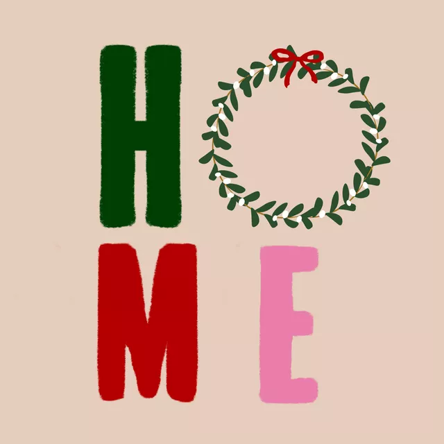 Kissen Home Mit Kranz Bunt Beige