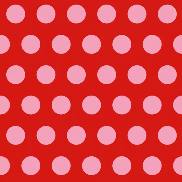 Bankauflage Polka Dots Rot Pink