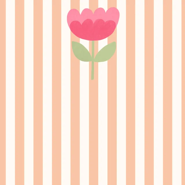 Tischset Hello Spring Streifen Blume