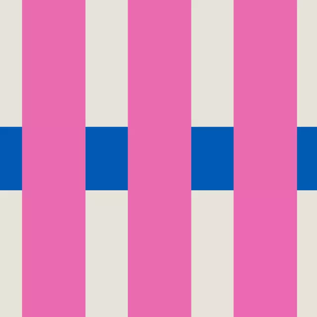 Kissen Blockstreifen Pink blau