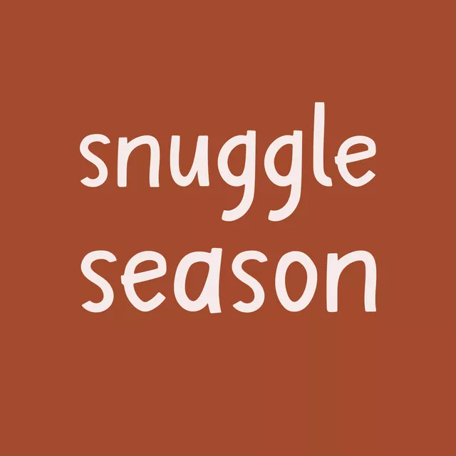 Kissen Snuggle Season Spruch Braun