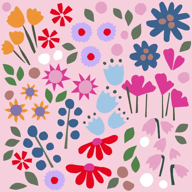 Kissen Millefleur Allover rosa