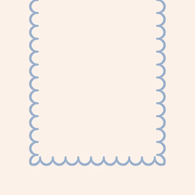 Tischläufer Scandi Folk Blumen Blau