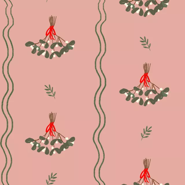 Servietten Mistletoe Muster