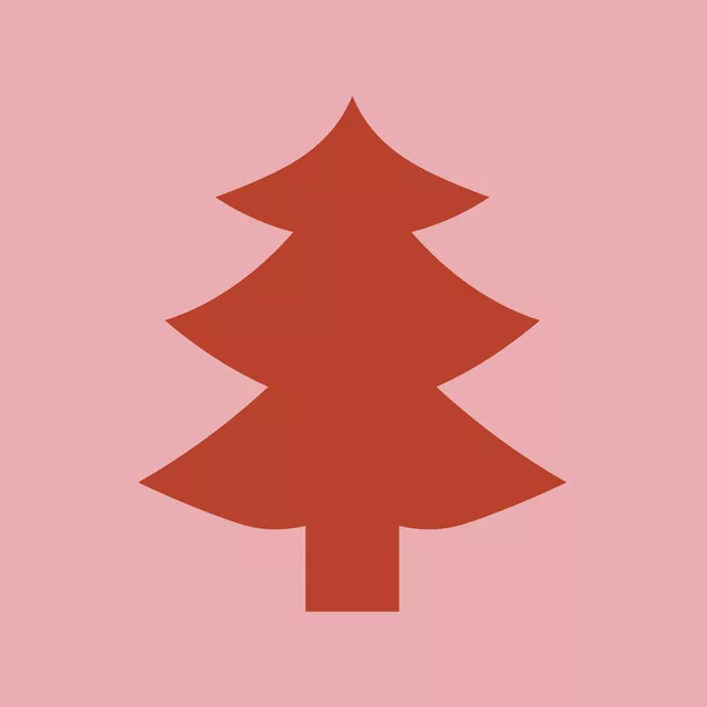 Kissen Christmas Tree Red