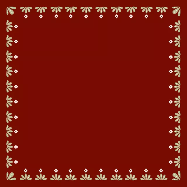 Kissen Folklore Blumen rot