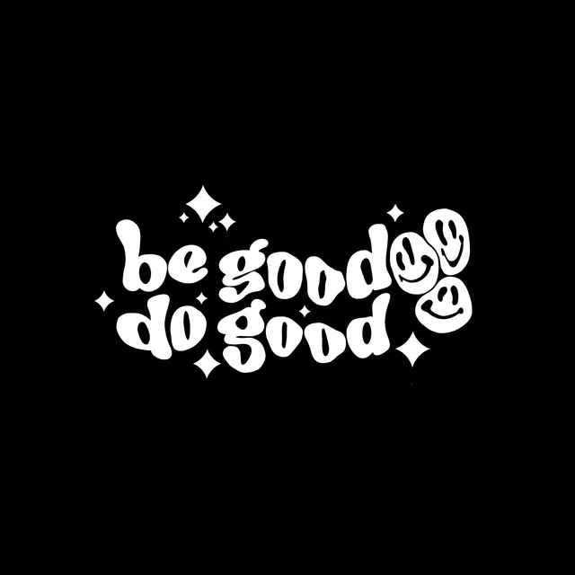 Kissen Be Good Do Good Schwarz