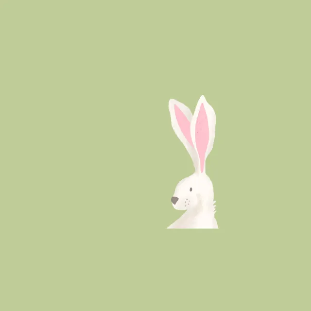 Tischset Hello Spring Hase grün