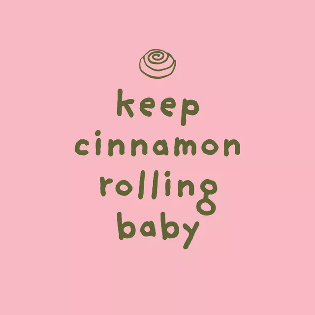 Kissen Keep Cinnamon Rolling Pink