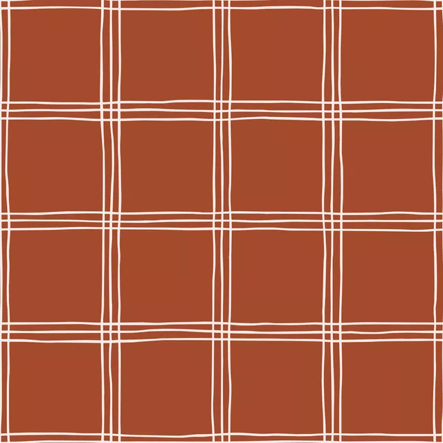 Dekovorhang Karo Grid Muster Beige Braun