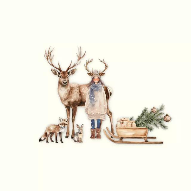 Kissen Cozy XMas - Friendsmas Girl