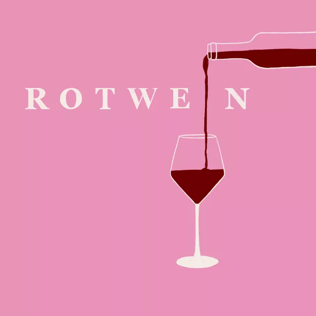 Kissen Rotwein Cocktail & Typo