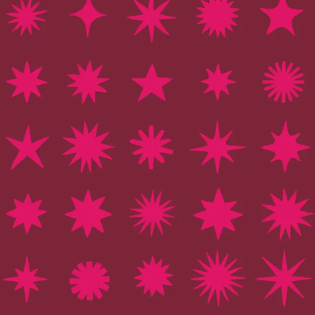 Raffrollo Sterne rot pink