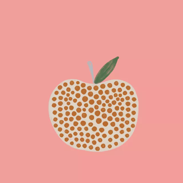 Kissen Punkte Apfel altrosa