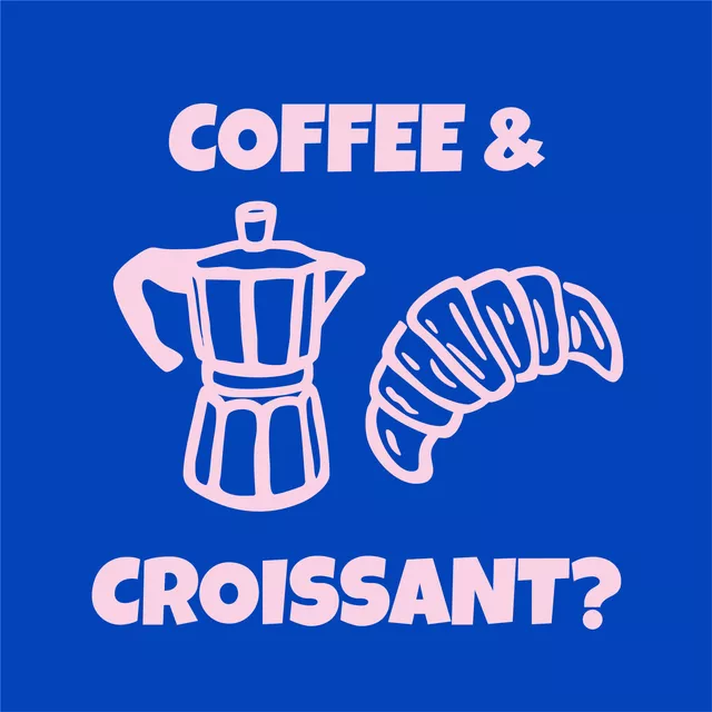 Kissen Coffee And Croissant