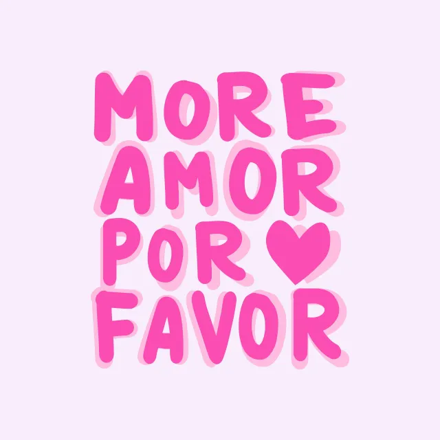 Kissen More Amor Por Favor pink
