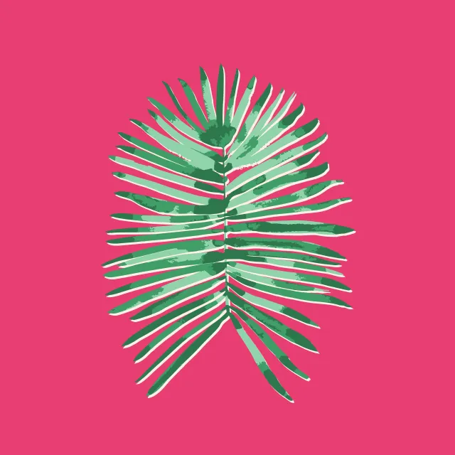 Kissen Exotic Palmleaf pink