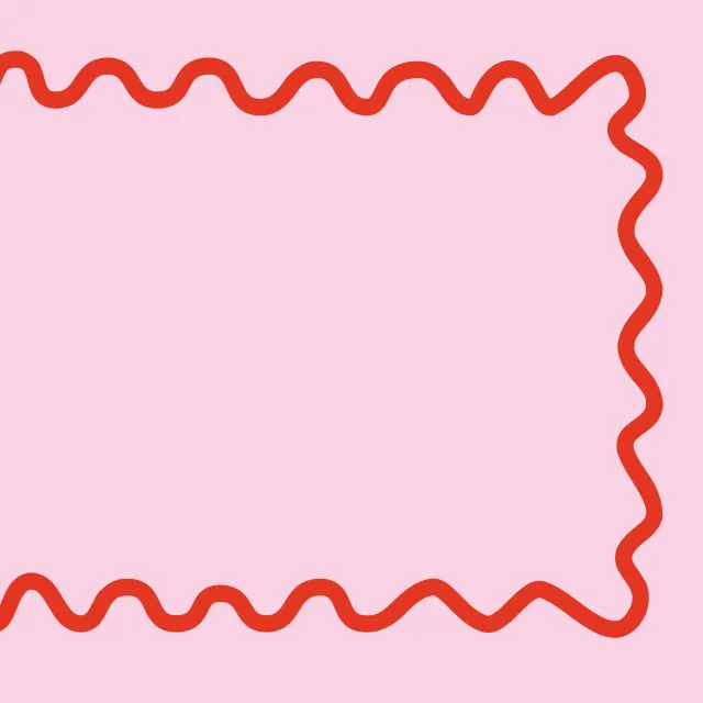 Bettwäsche Wellenrand Rosa Rot