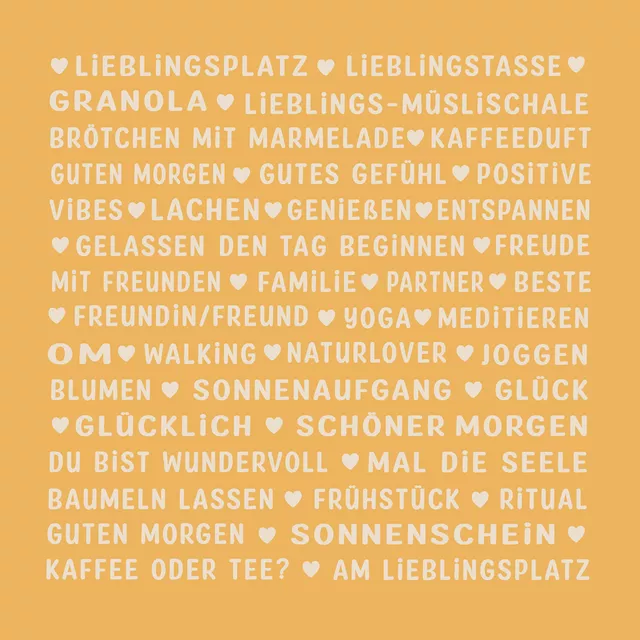 Kissen Entspannter Morgen gelb
