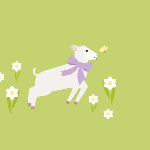 Bettwäsche Ostern Lamm Osterglocken