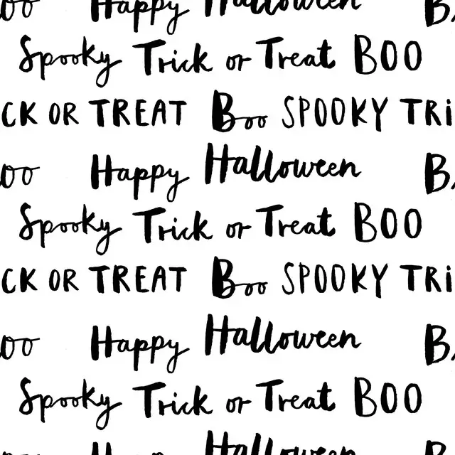 Servietten Halloween Typo schwarz weiß