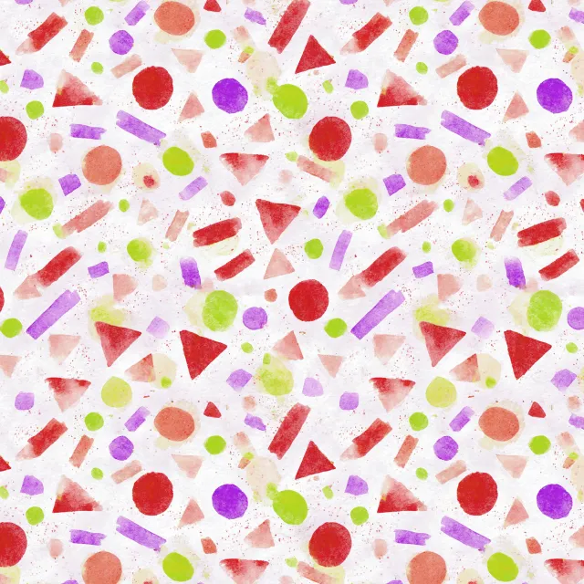 Bettwäsche Formenstudie-rot-gruen