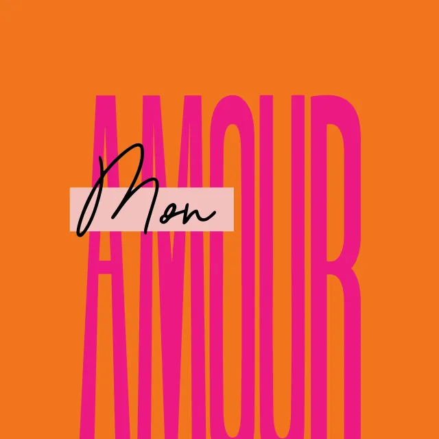 Kissen Mon Amour Orange