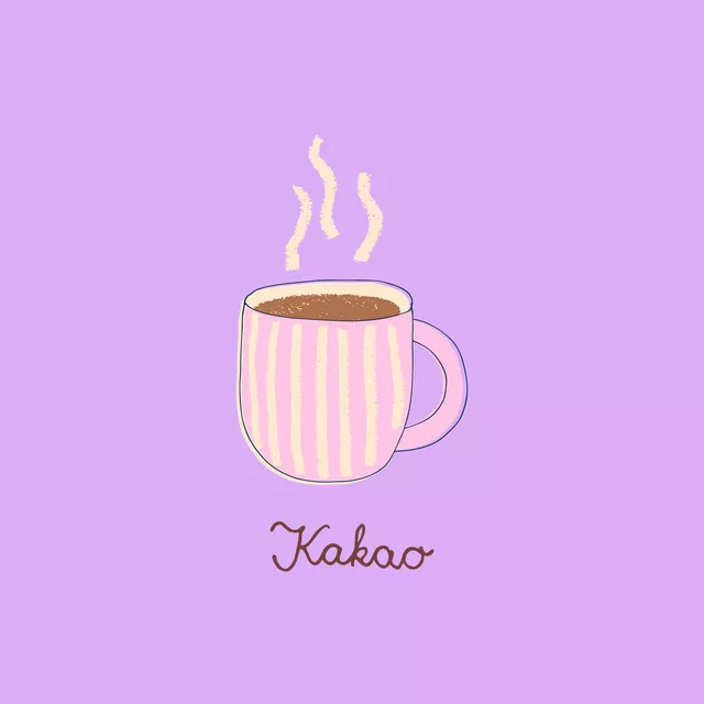Geschirrtuch Kakao lila