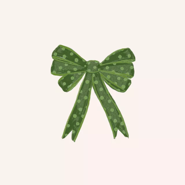 Kissen Schleife grün