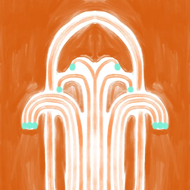 Kissen Fliese Terracotta