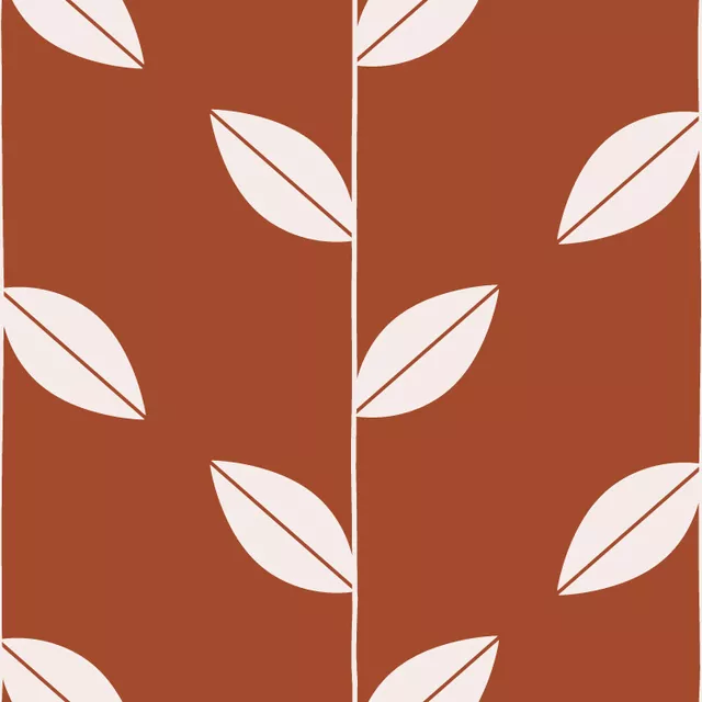 Kissen Blätter Beige Braun
