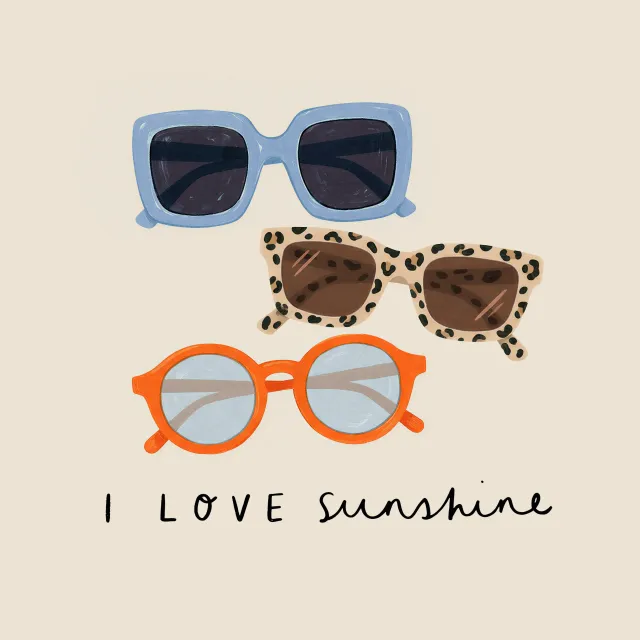 Kissen Sonnenbrille Sunshine blau