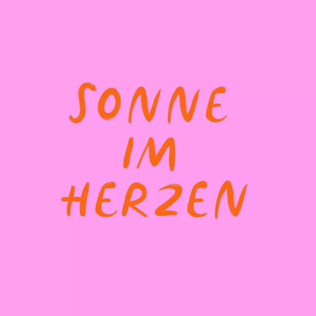 Kissen Sonne im Herzen pink